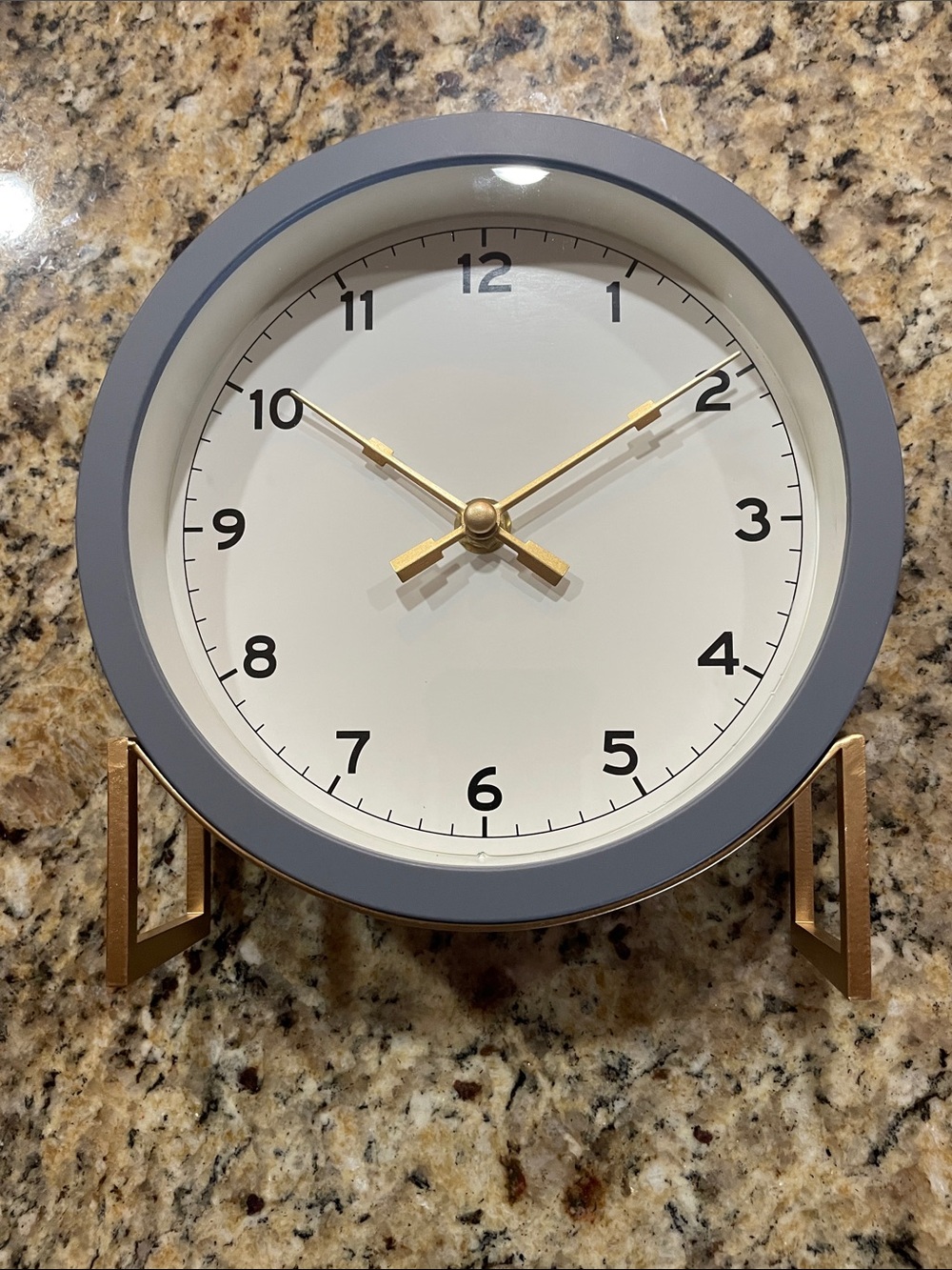 Hearth & Hand Gray and Gold Table Clock